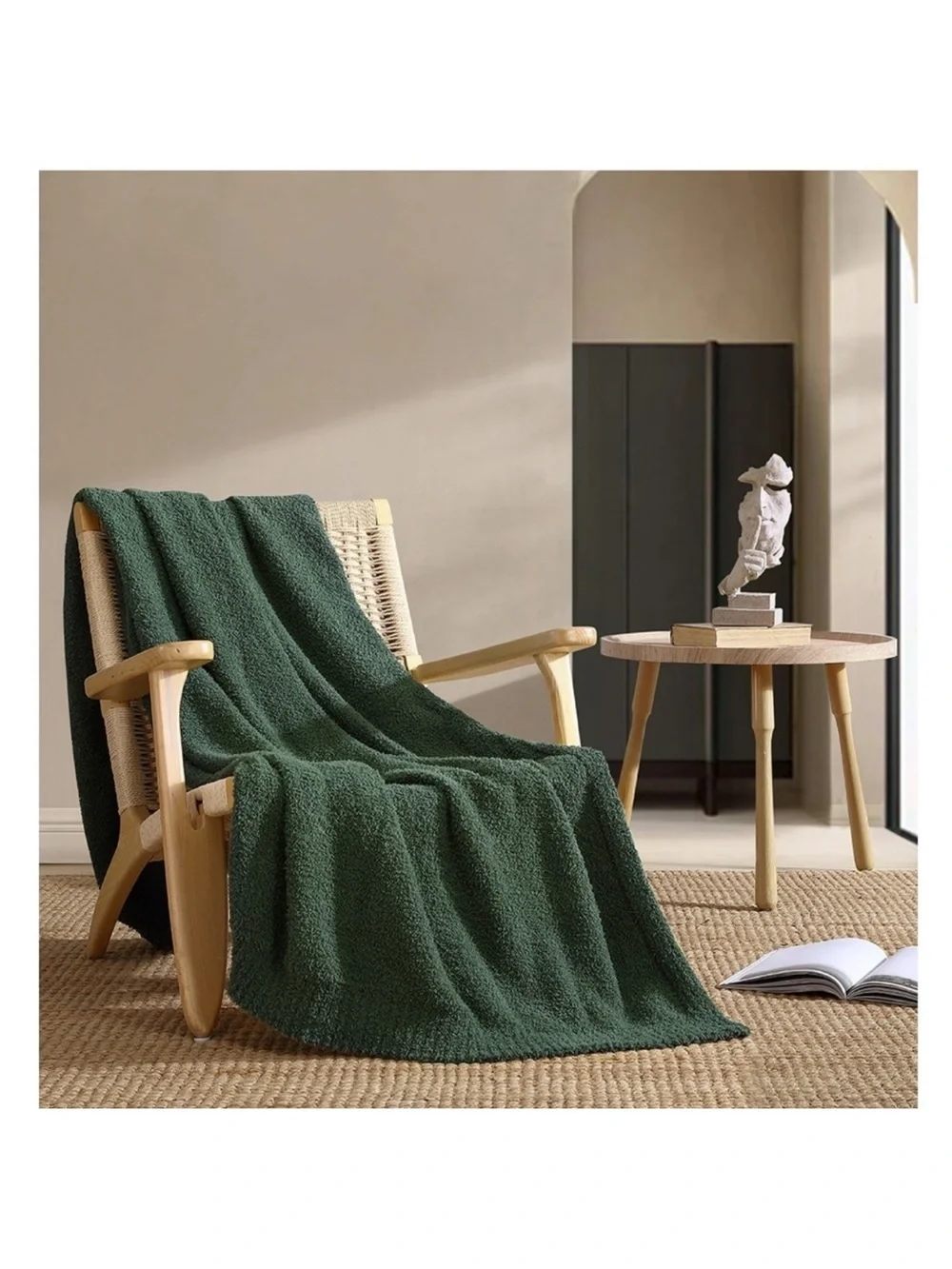 Better Homes & Gardens Cozy Knit Throw, Emerald, 50